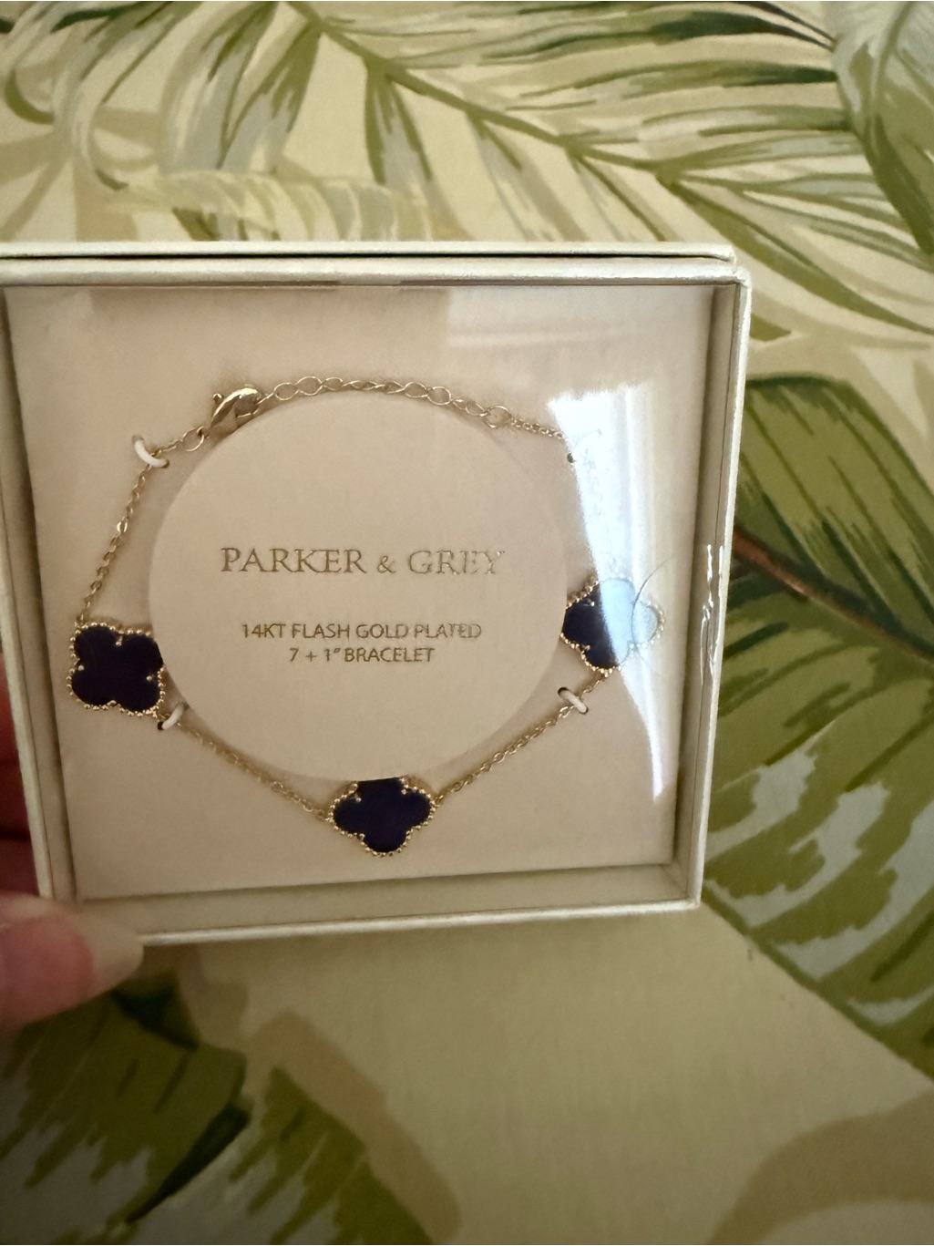 14kt Flash GoldPlated Clover Bracelet